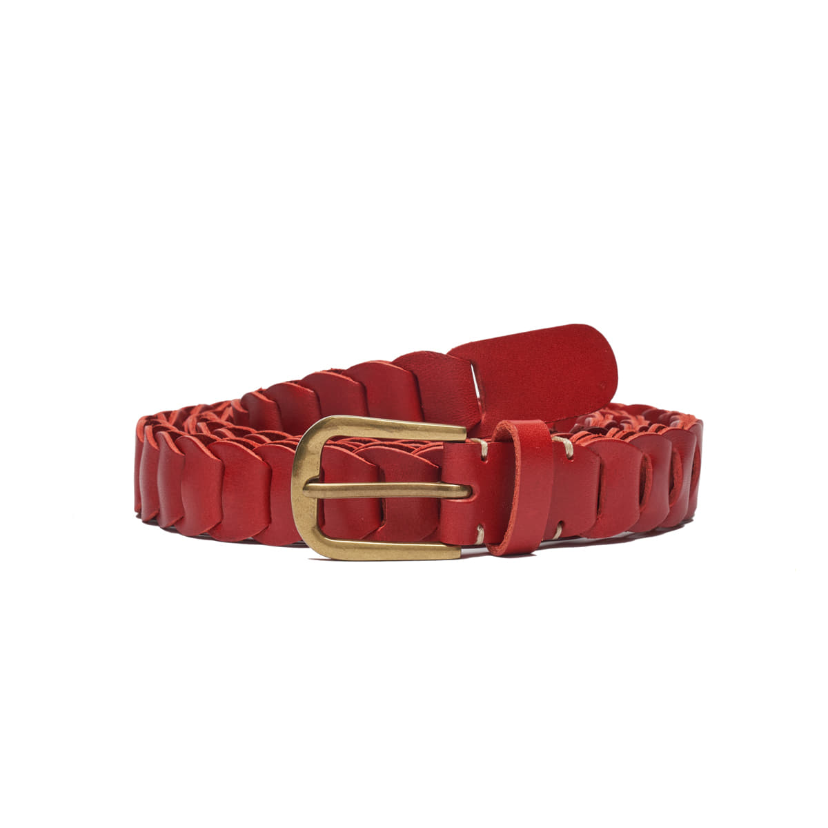 AP008 Red Leather Belt