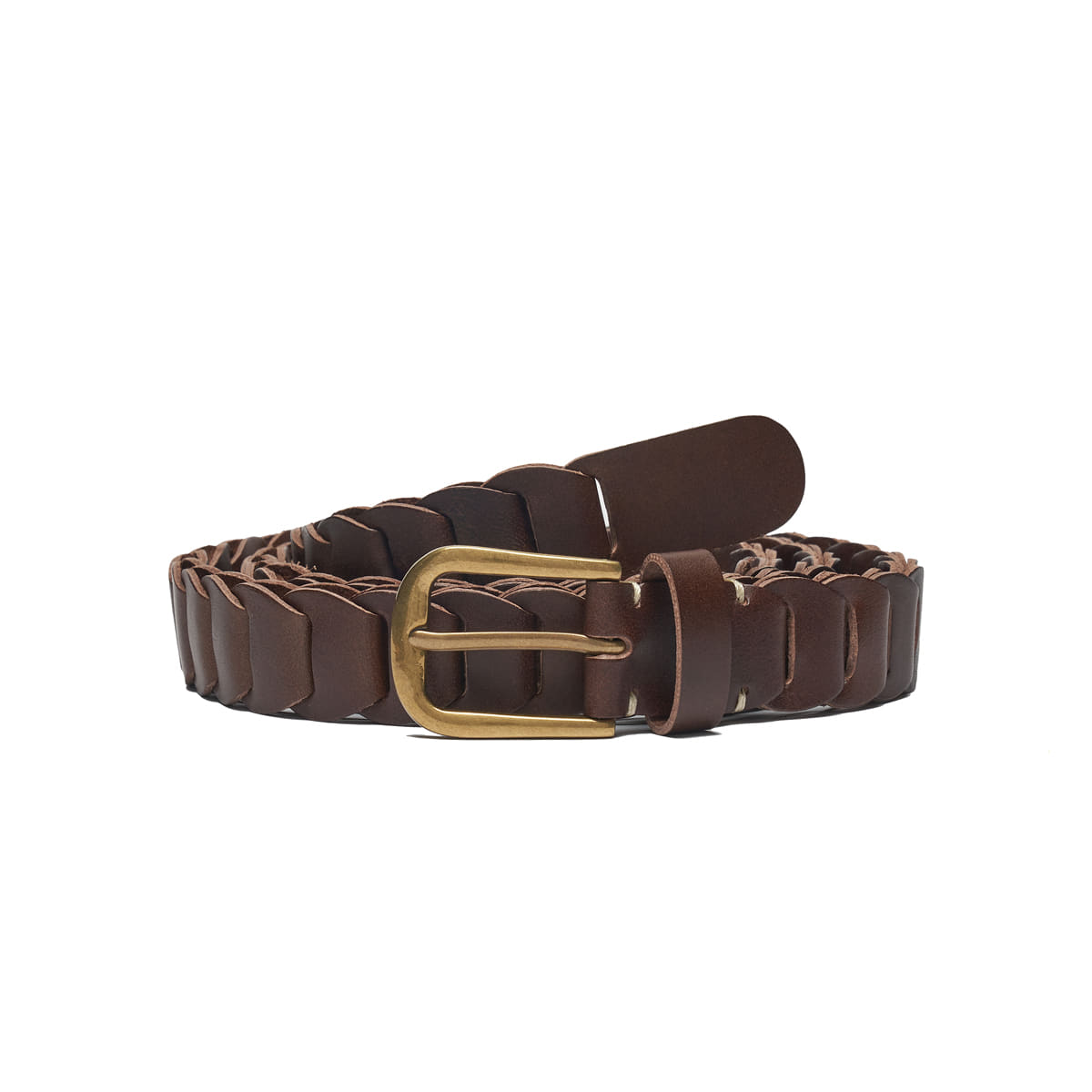 AP008 Dk brown Leather Belt